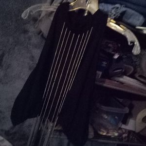 Black blouse with silver